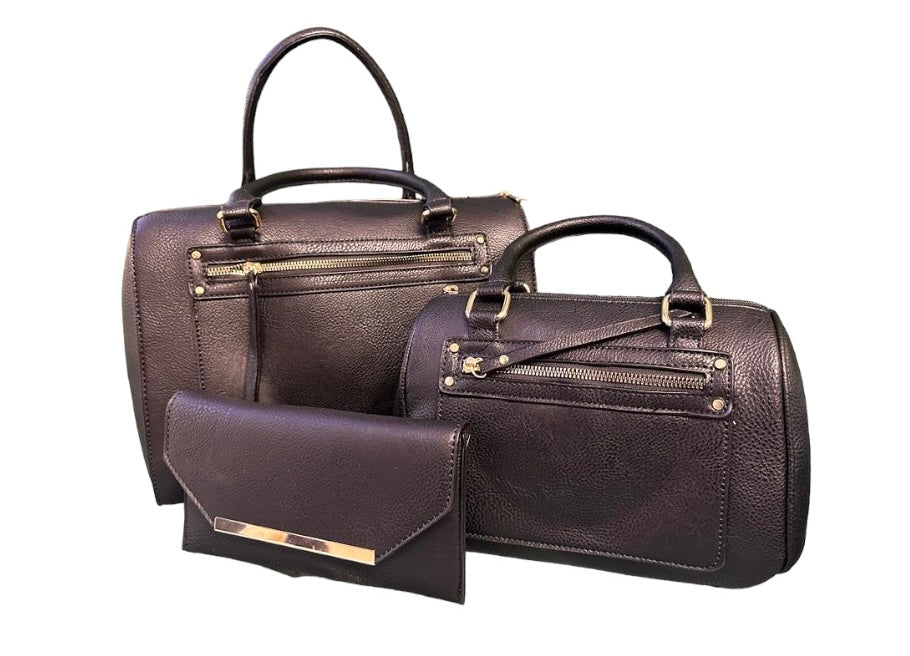 Black & Gold Bag Set of 3