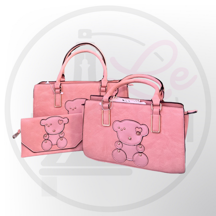 Teddy Rectangular Tote Bag Set of 3