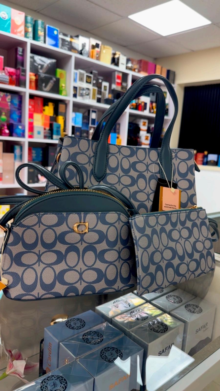 Cartera Azul azul 3 piezas